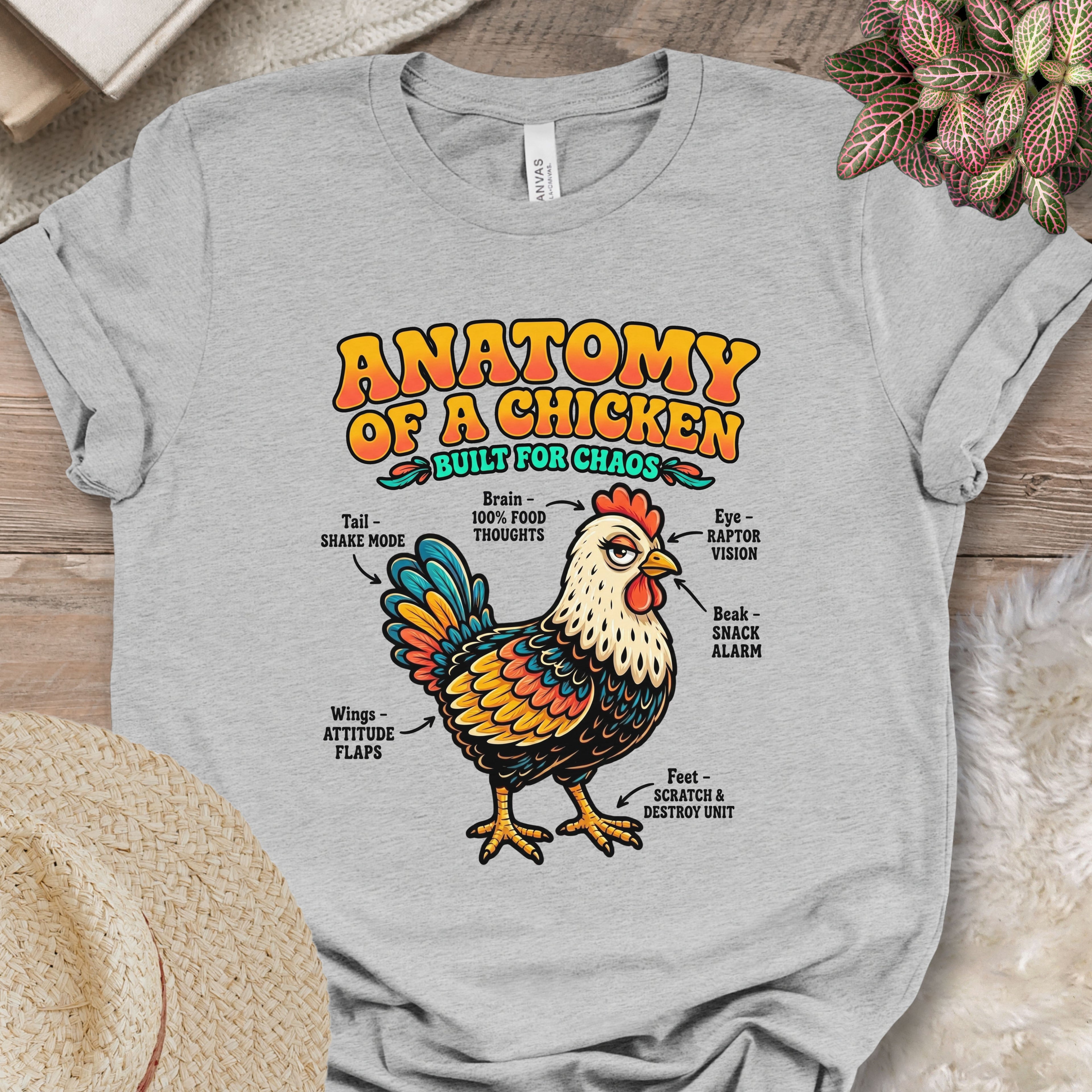 Chicken Chaos Anatomy Graphic Tee