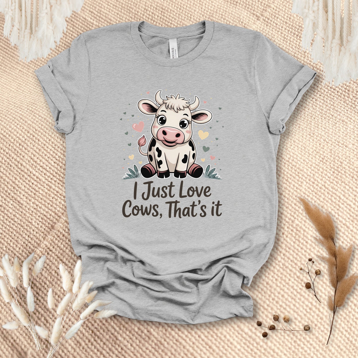 Cute Cow Lover T-Shirt – Kawaii Dairy Cow Graphic Tee for Farm Animal Fans