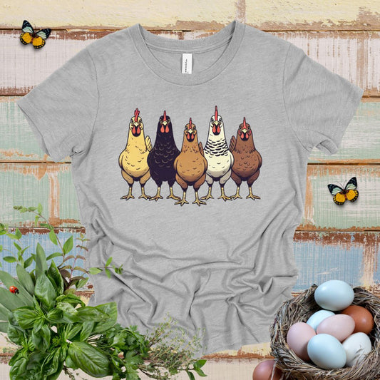 Kids Multicolor Chicken Lineup Tee