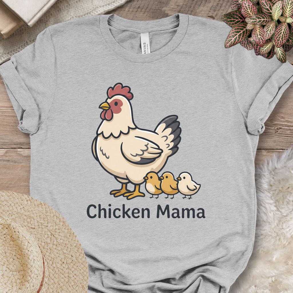 Chicken Mama Farm Illustration T-Shirt