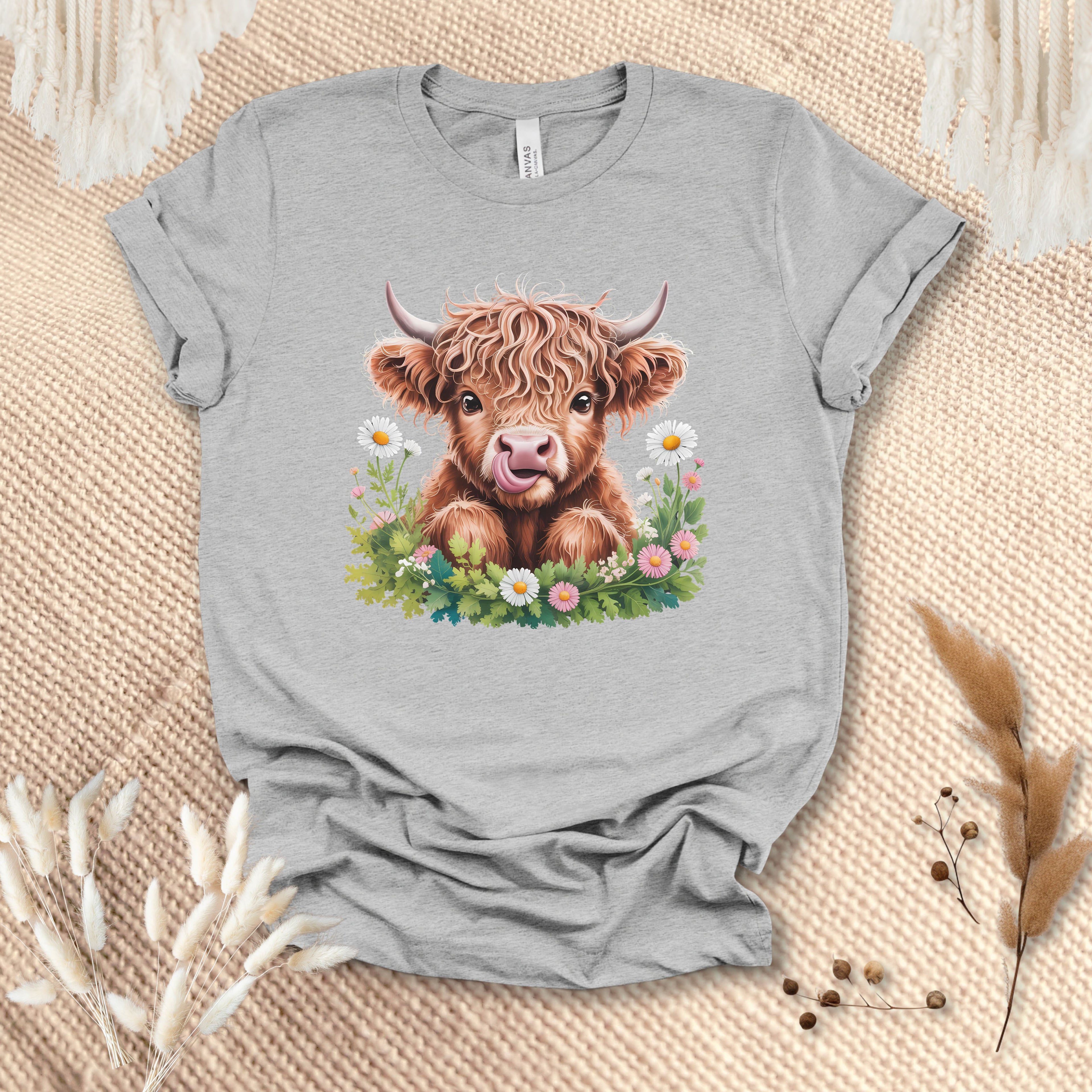 Floral Baby Cow Tee