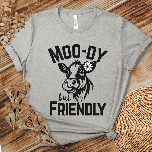 Moo-dy But Friendly Cow Shirt