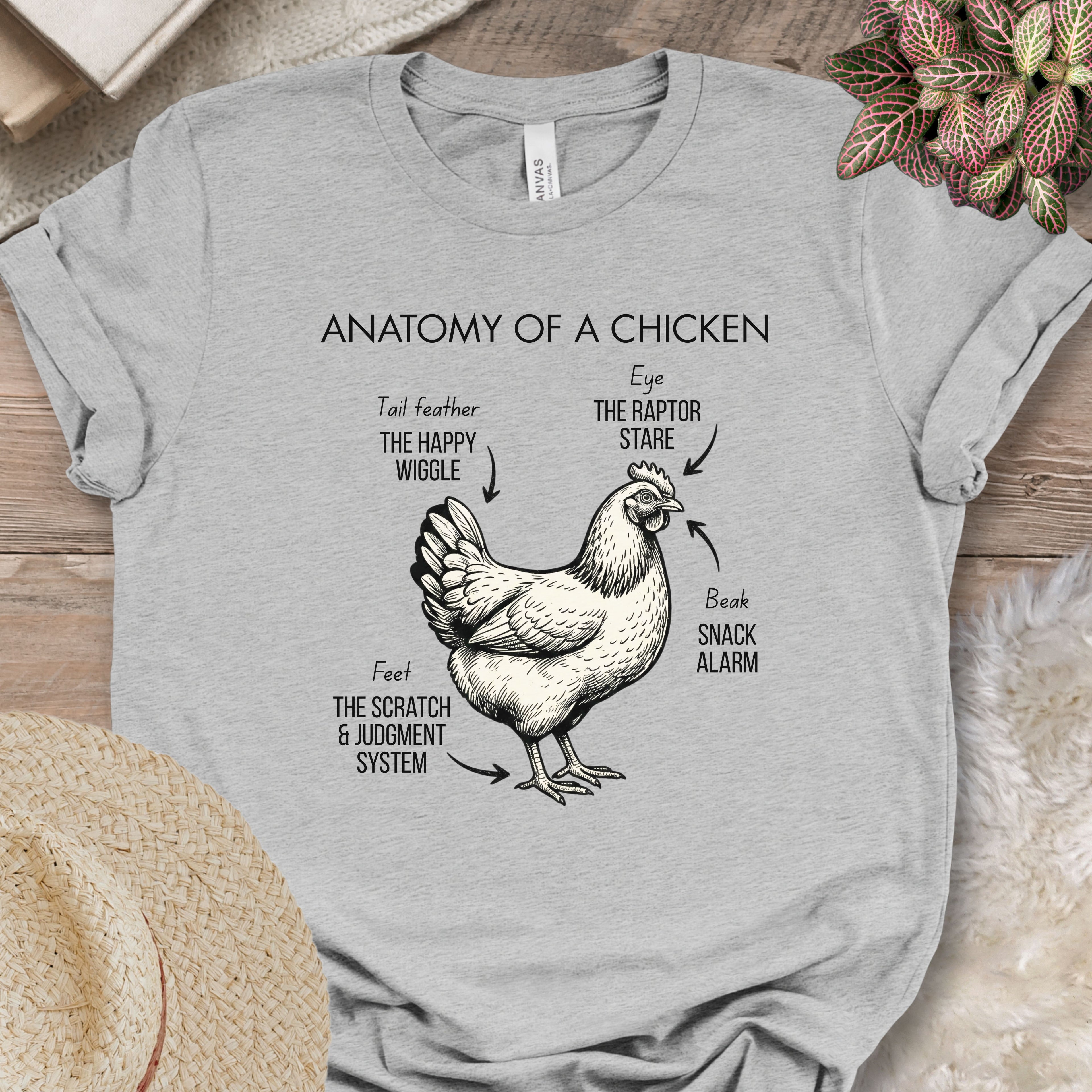 Chicken Anatomy Diagram T-Shirt