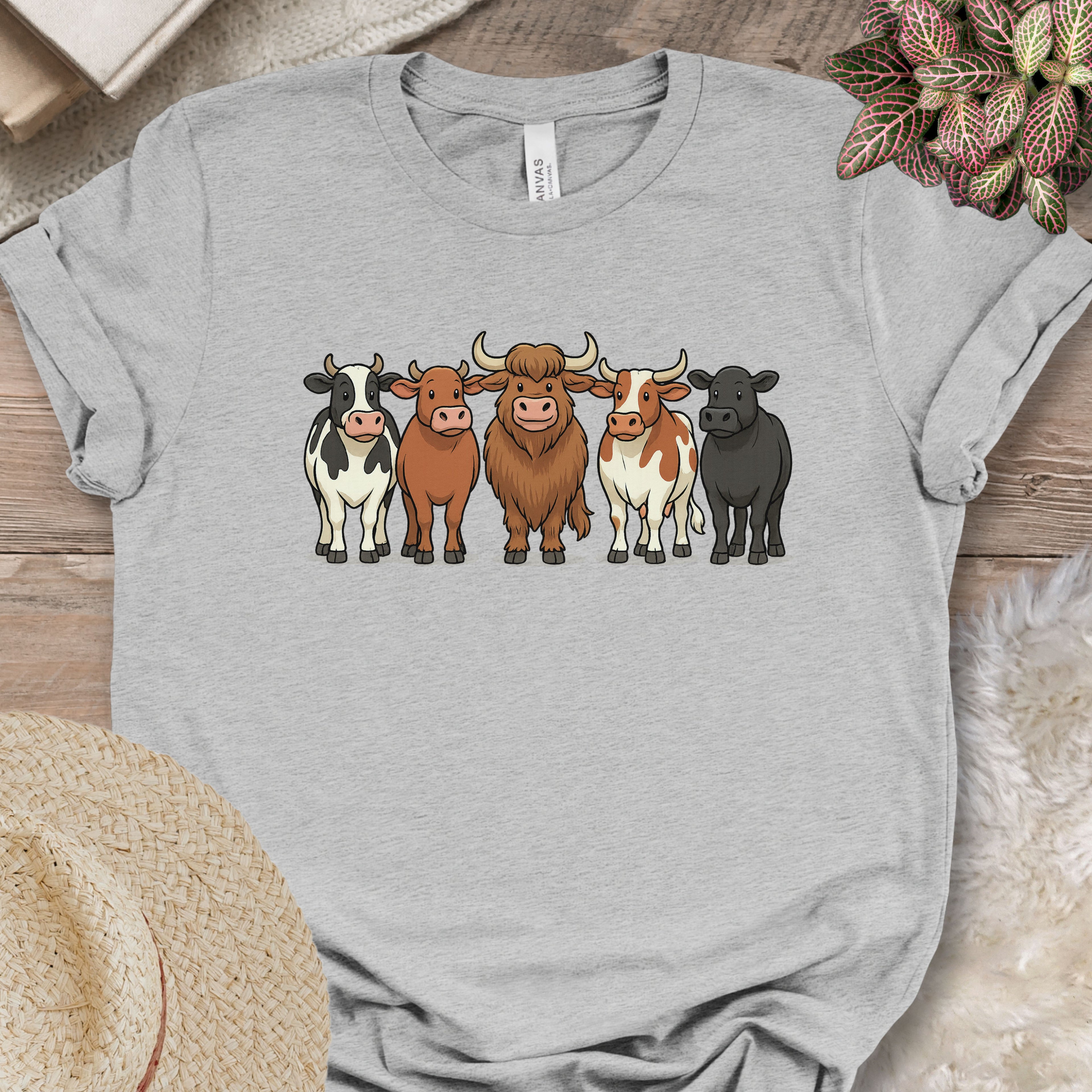 Cow Crew Cartoon Farm Shirt
