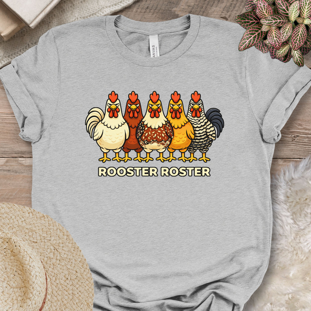 Rooster Lineup Farm Graphic T-Shirt