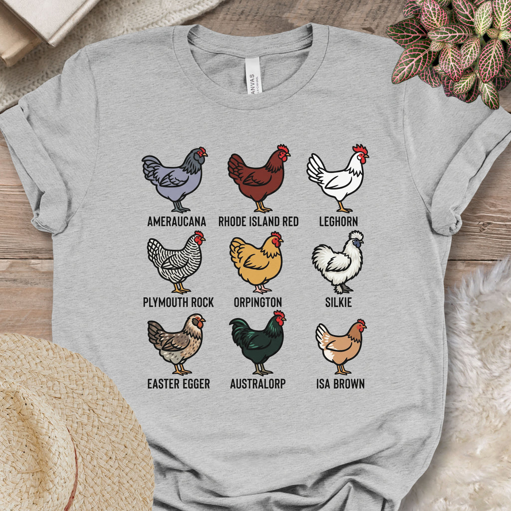 Chicken Breeds Lineup T-Shirt