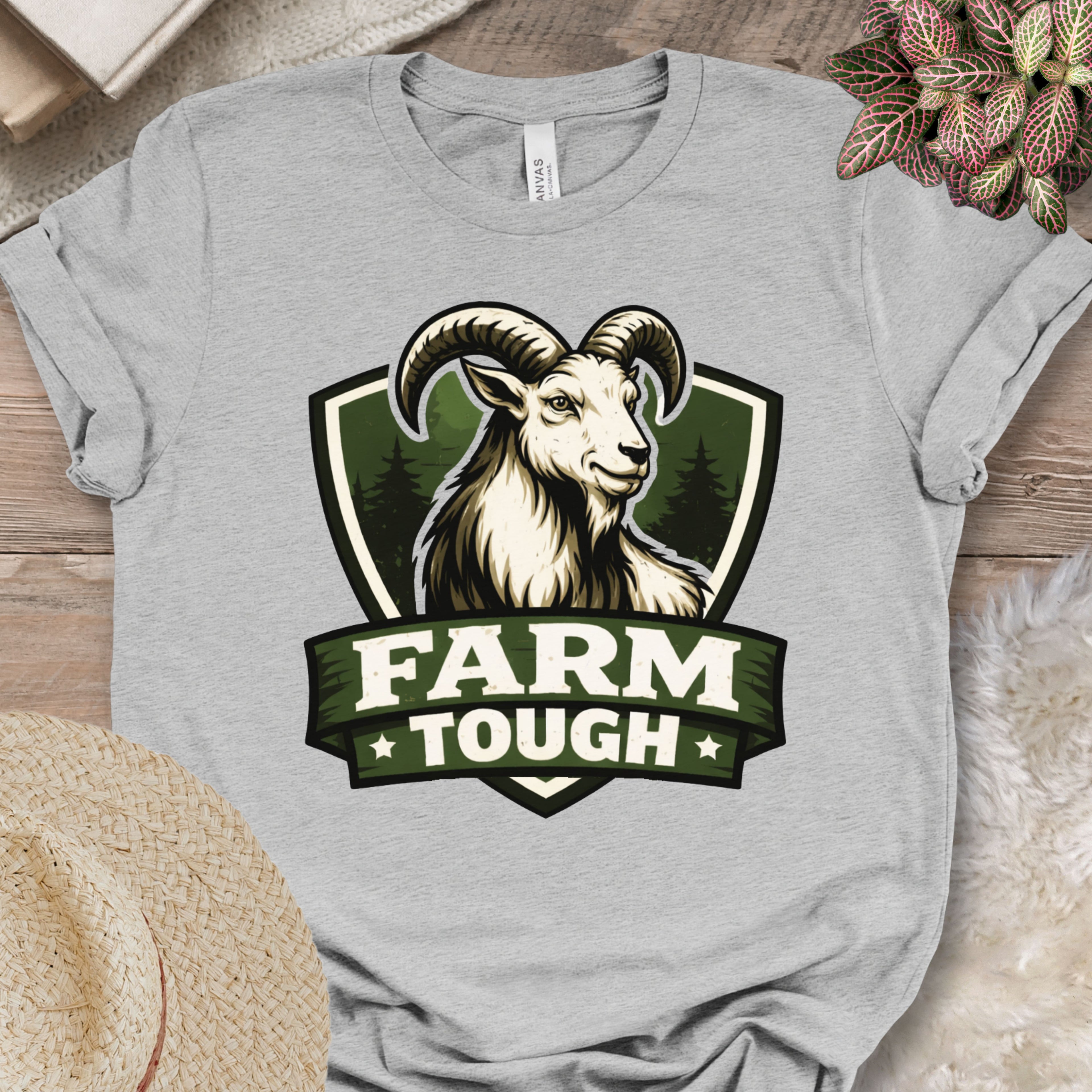 Farm Tough Goat Graphic T-Shirt