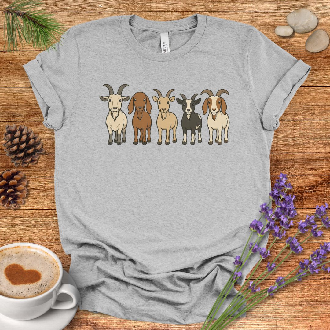 Cute Cartoon Goats Farm Shirt
