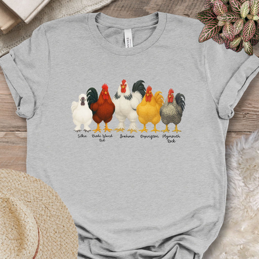 Rooster Roster Chicken T-Shirt