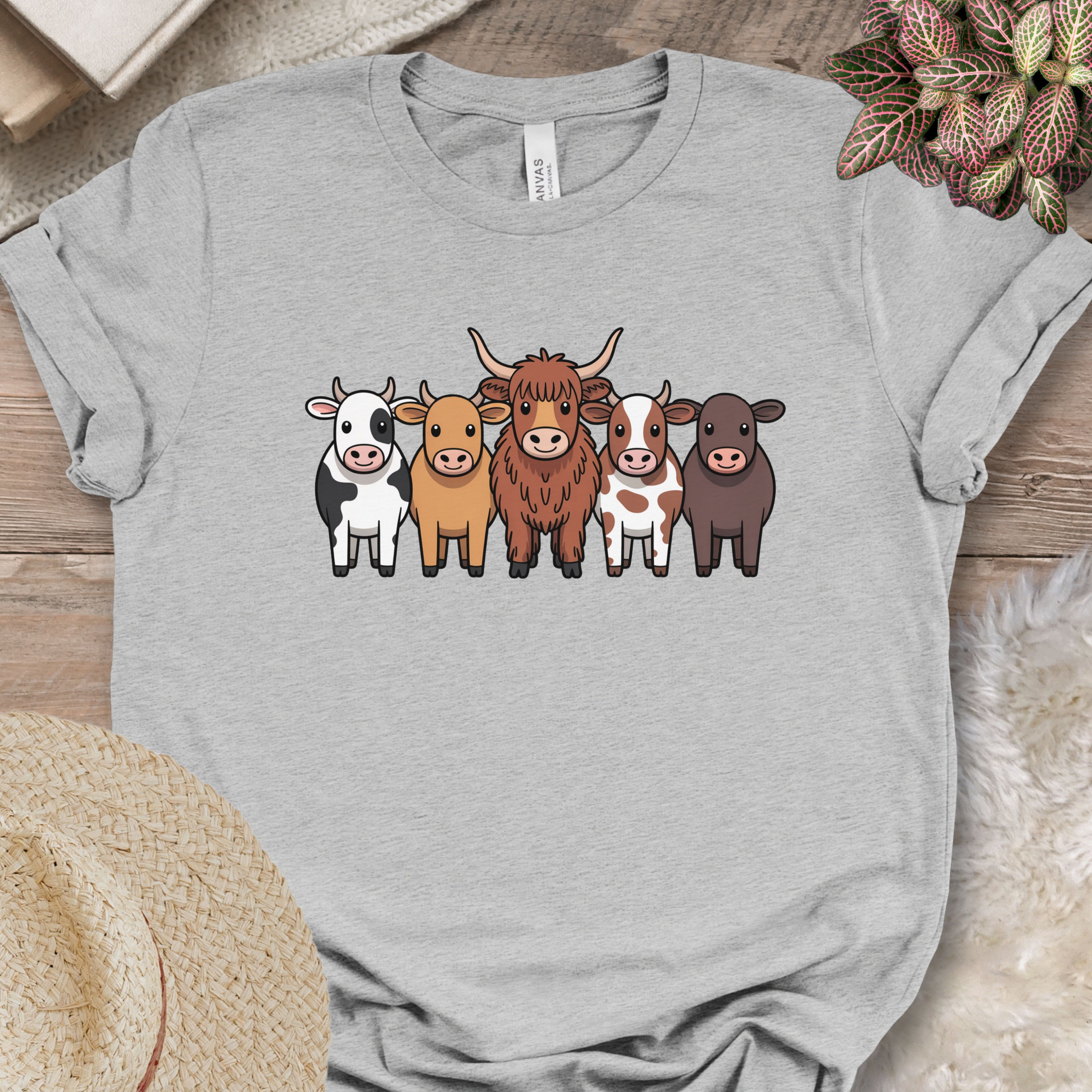 Cartoon Cow Breeds Tee