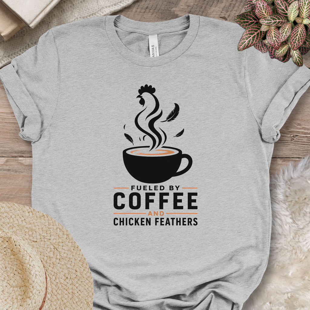 Fueled By Coffee Chicken Feathers Shirt