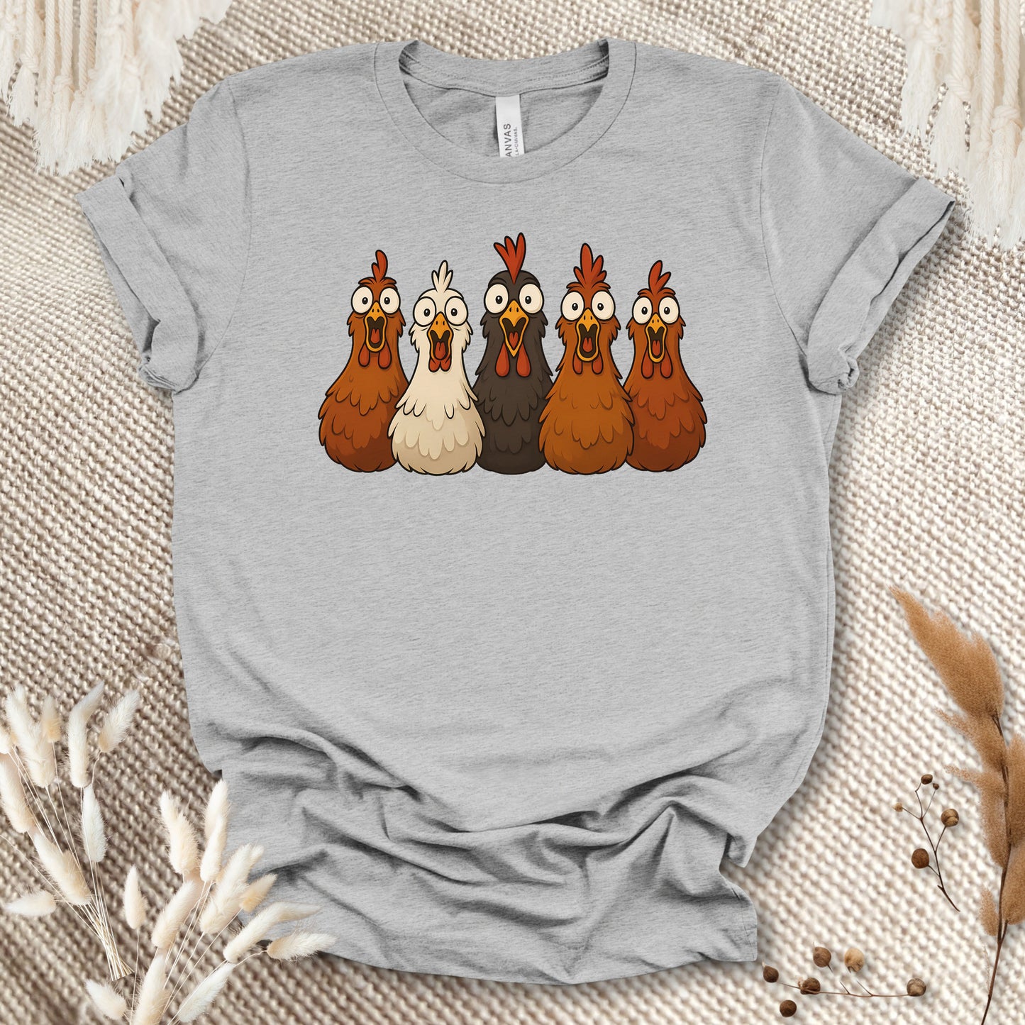 Funny Chicken Lover T-Shirt – Silly Chicken Lineup Tee for Farm Fans & Backyard Chicken Keepers
