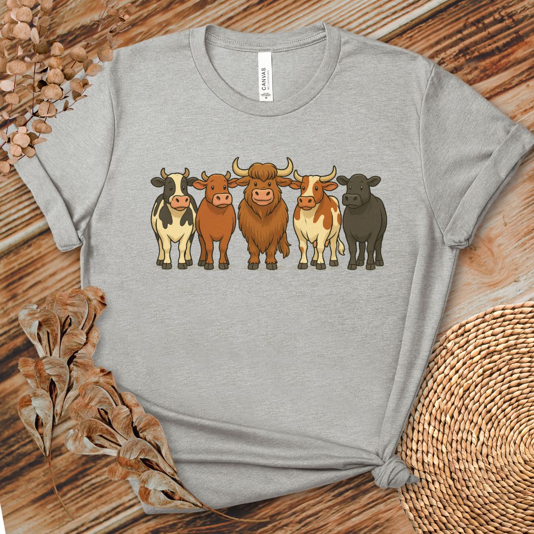 Cow Crew Cartoon Farm Shirt