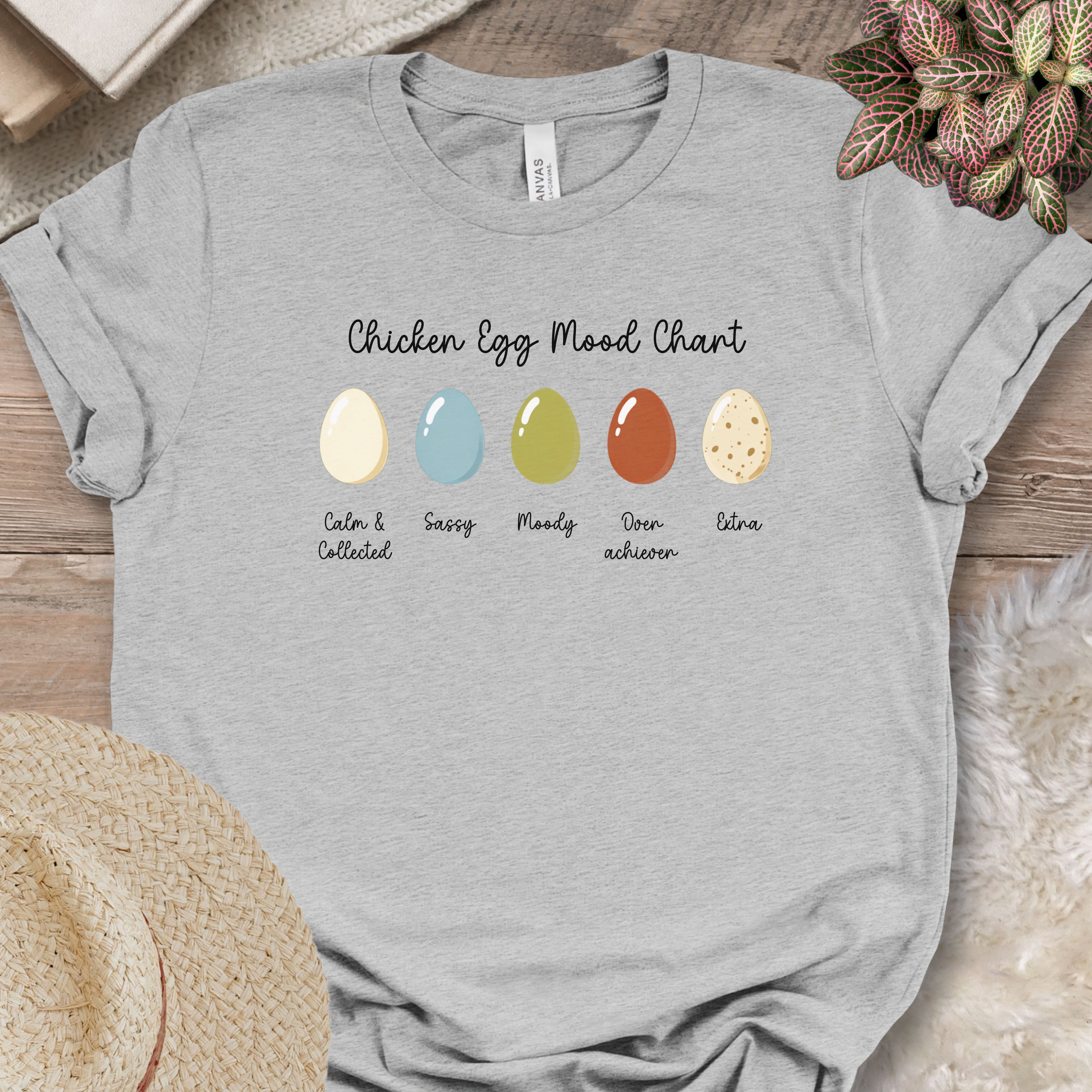 Chicken Egg Mood Chart Tee