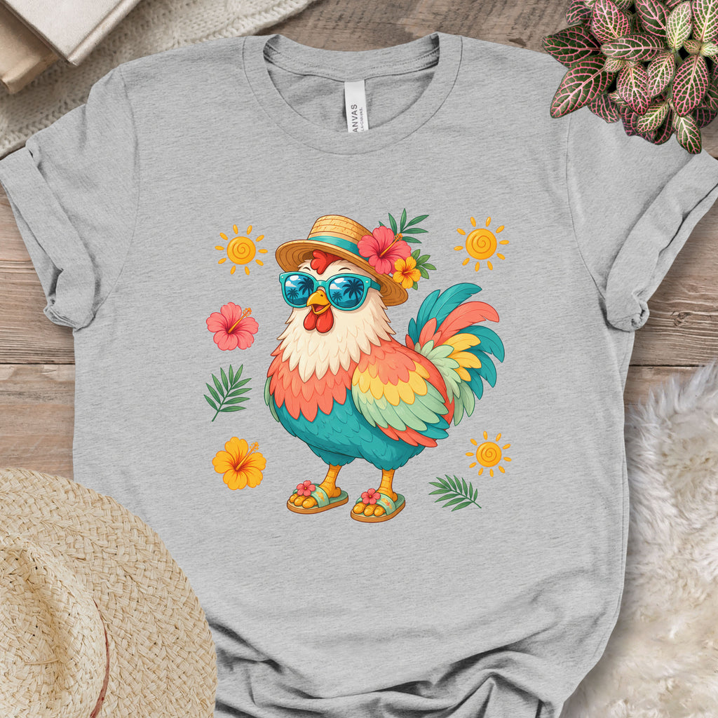 Tropical Chicken Summer Vibes T-Shirt