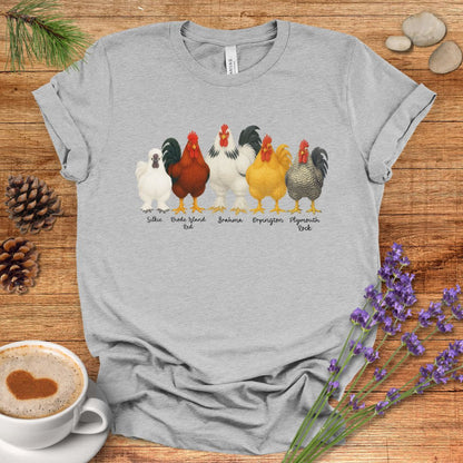 Rooster Roster Chicken T-Shirt