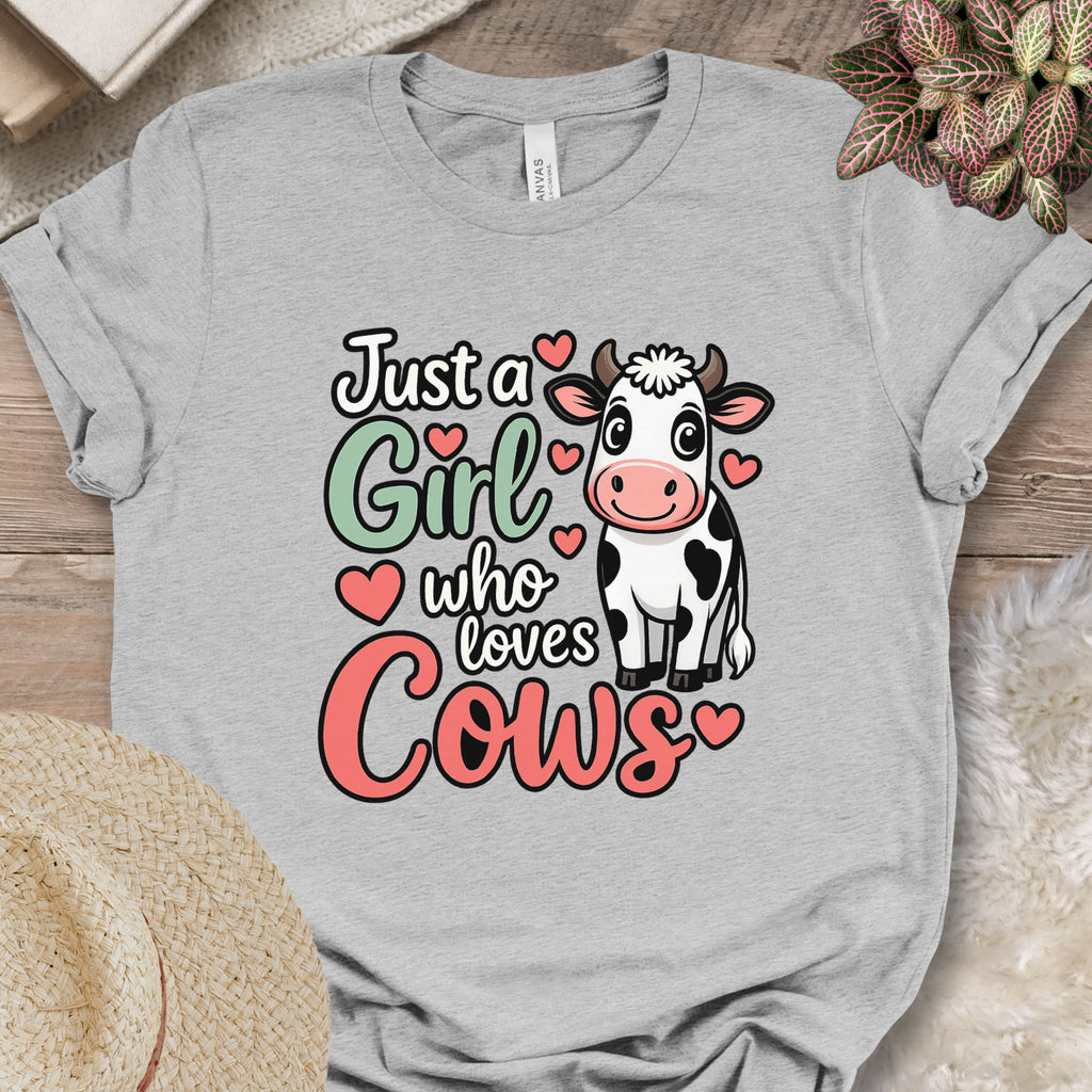Just a Girl Who Loves Cows Kawaii Tee