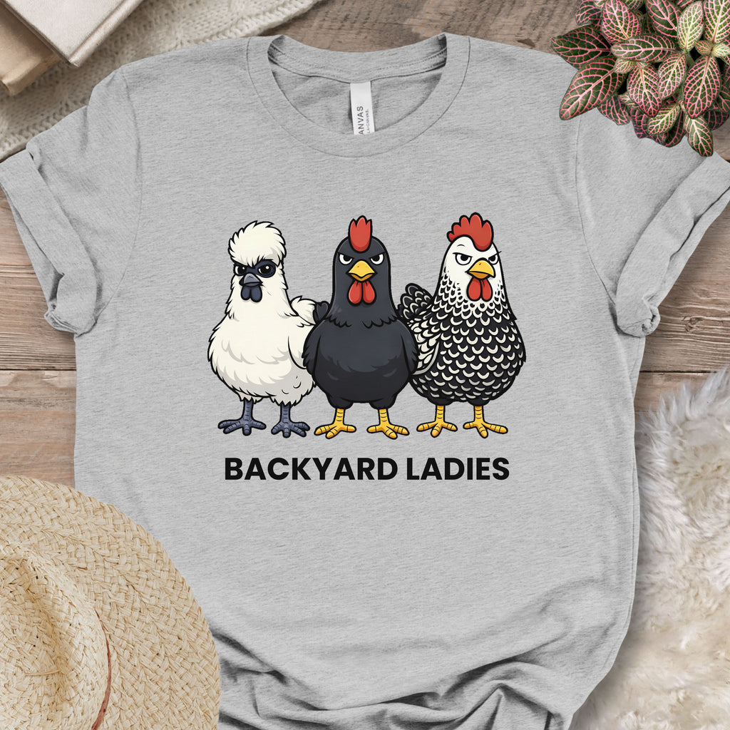 Backyard Hen Trio Illustration T-Shirt