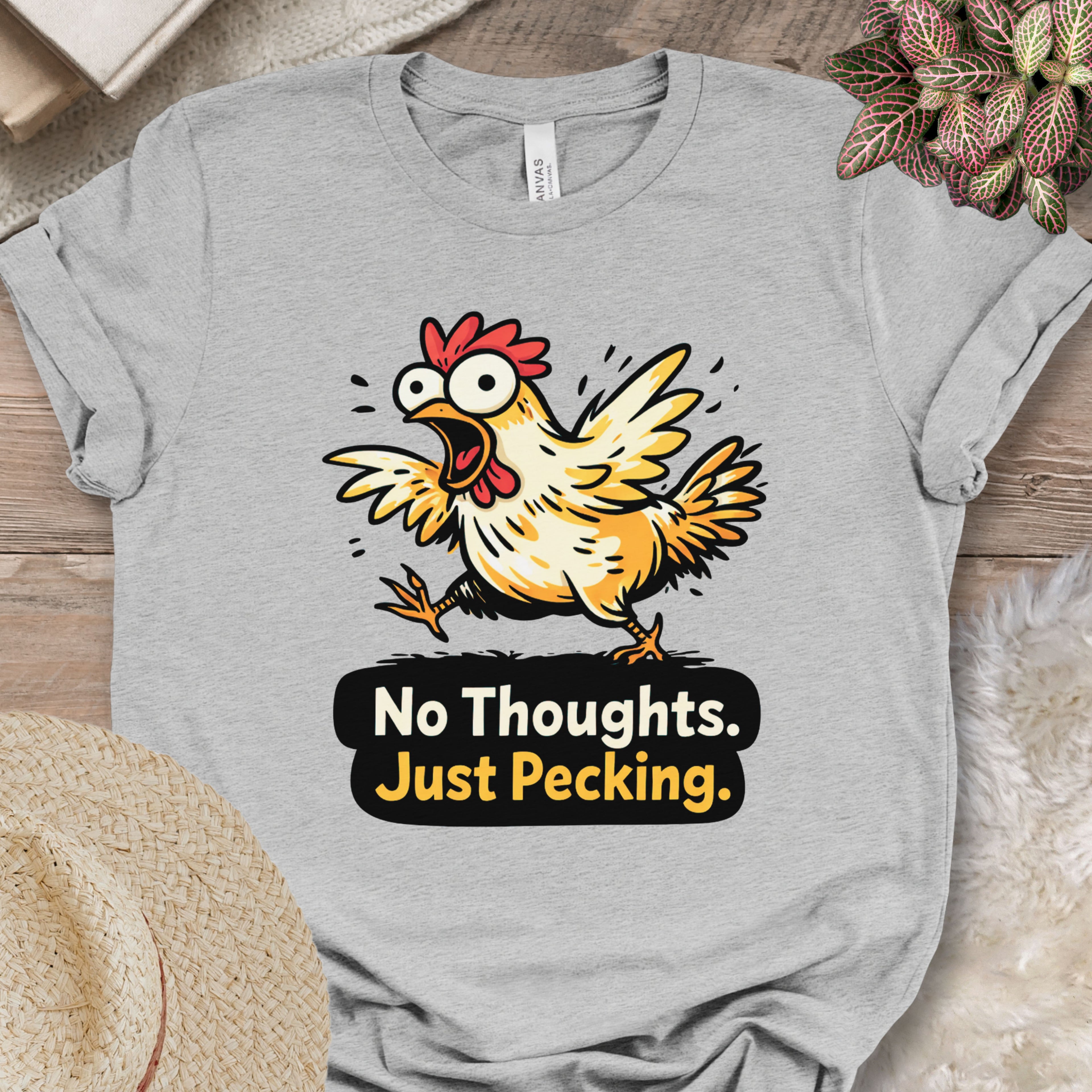 Funny Chicken Brain Empty Humor Tee