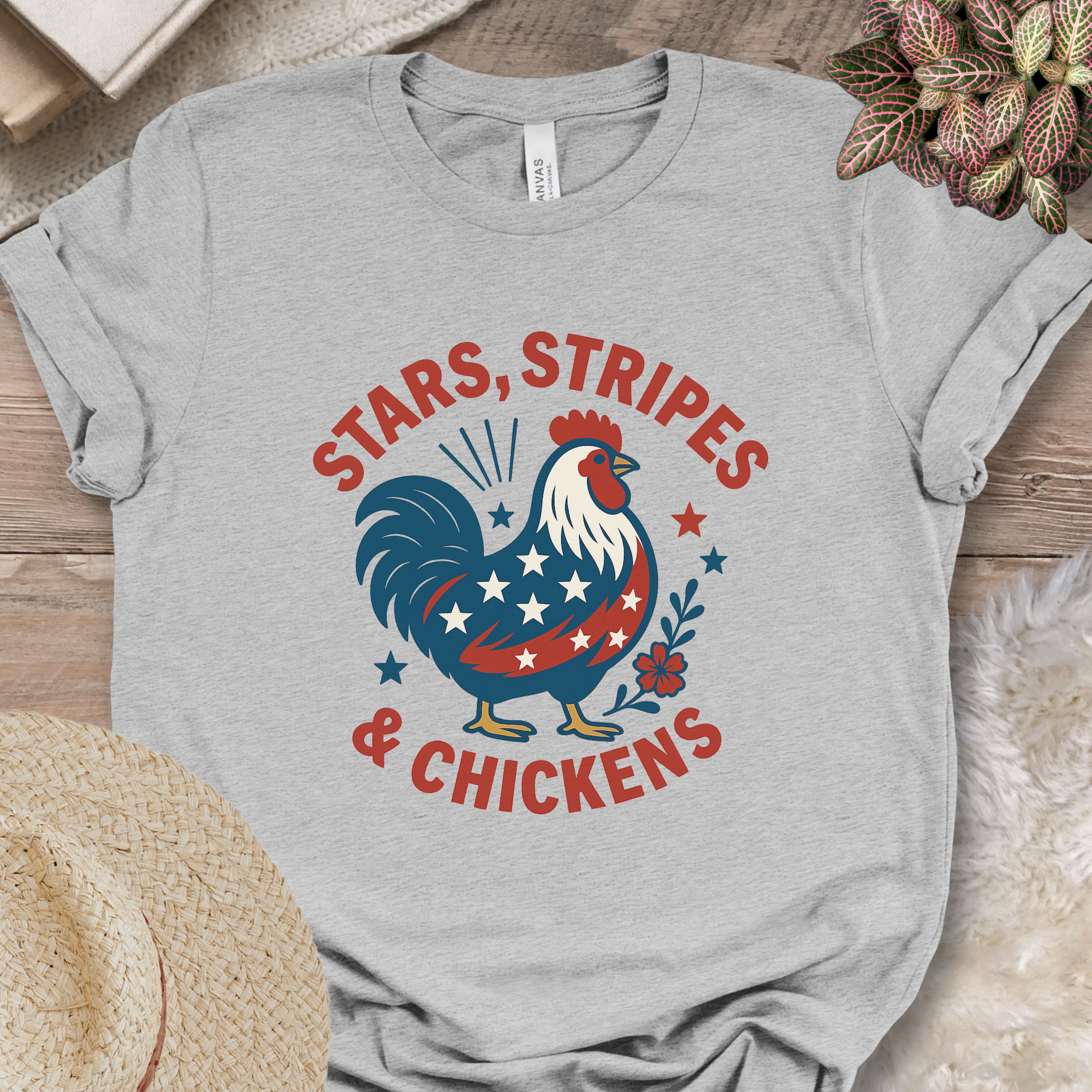 Stars Stripes Chickens Shirt