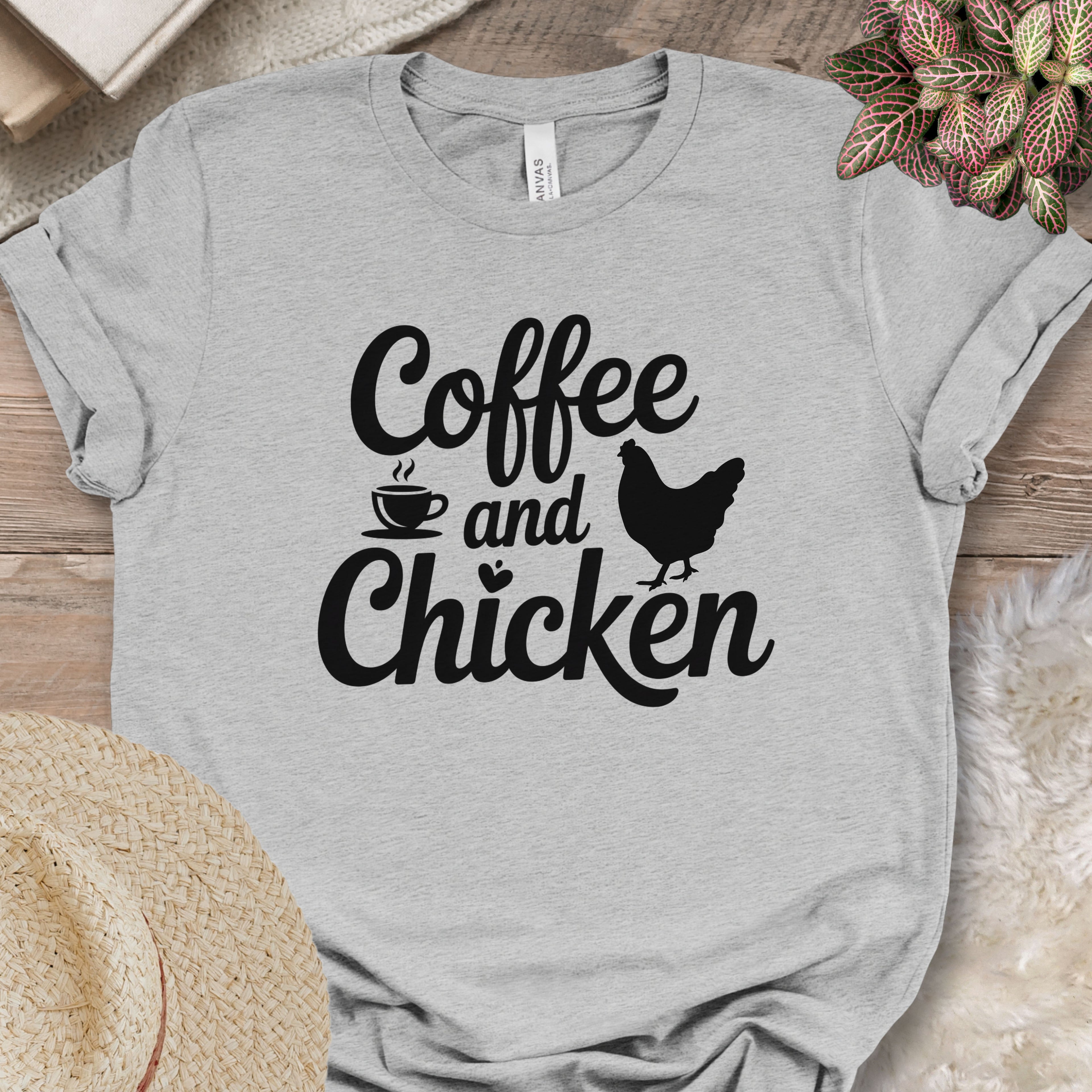 Caffeine and Chickens Tee