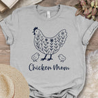Floral Chicken Mom Tee