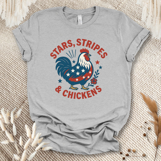 Stars Stripes Chickens Shirt