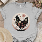 Boho Floral Chicken Silhouette Shirt