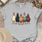 Five Chicken Flock Graphic T-Shirt