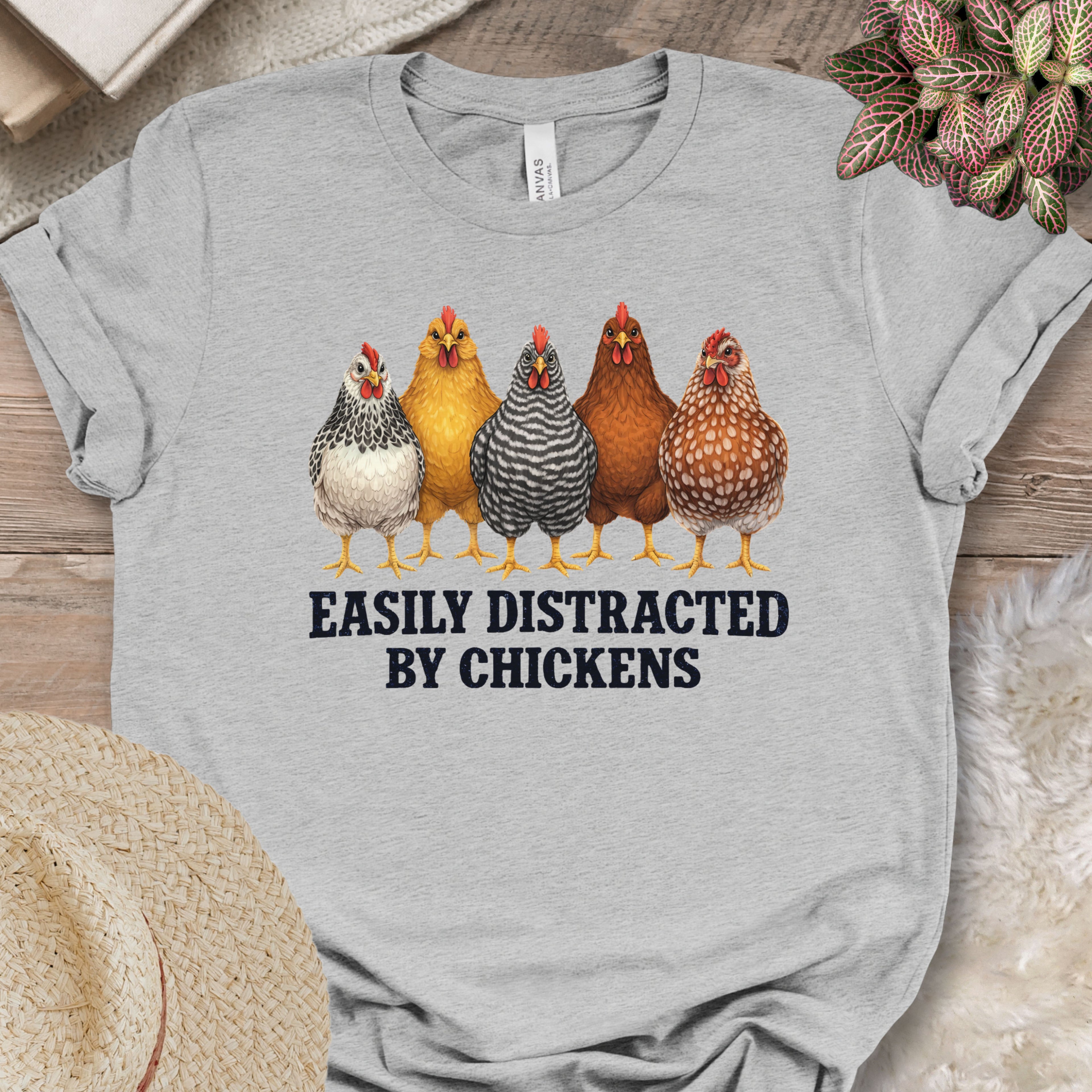 Distracted by Chickens Tee