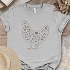 Minimalist Botanical Hen Shirt