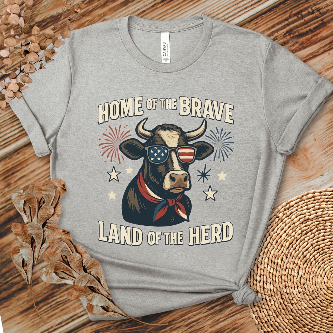 Home of the Brave Cow Shirt
