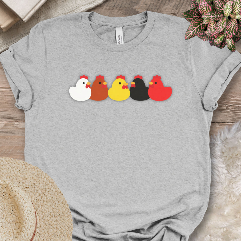Cute Chicken Lineup Graphic Tee