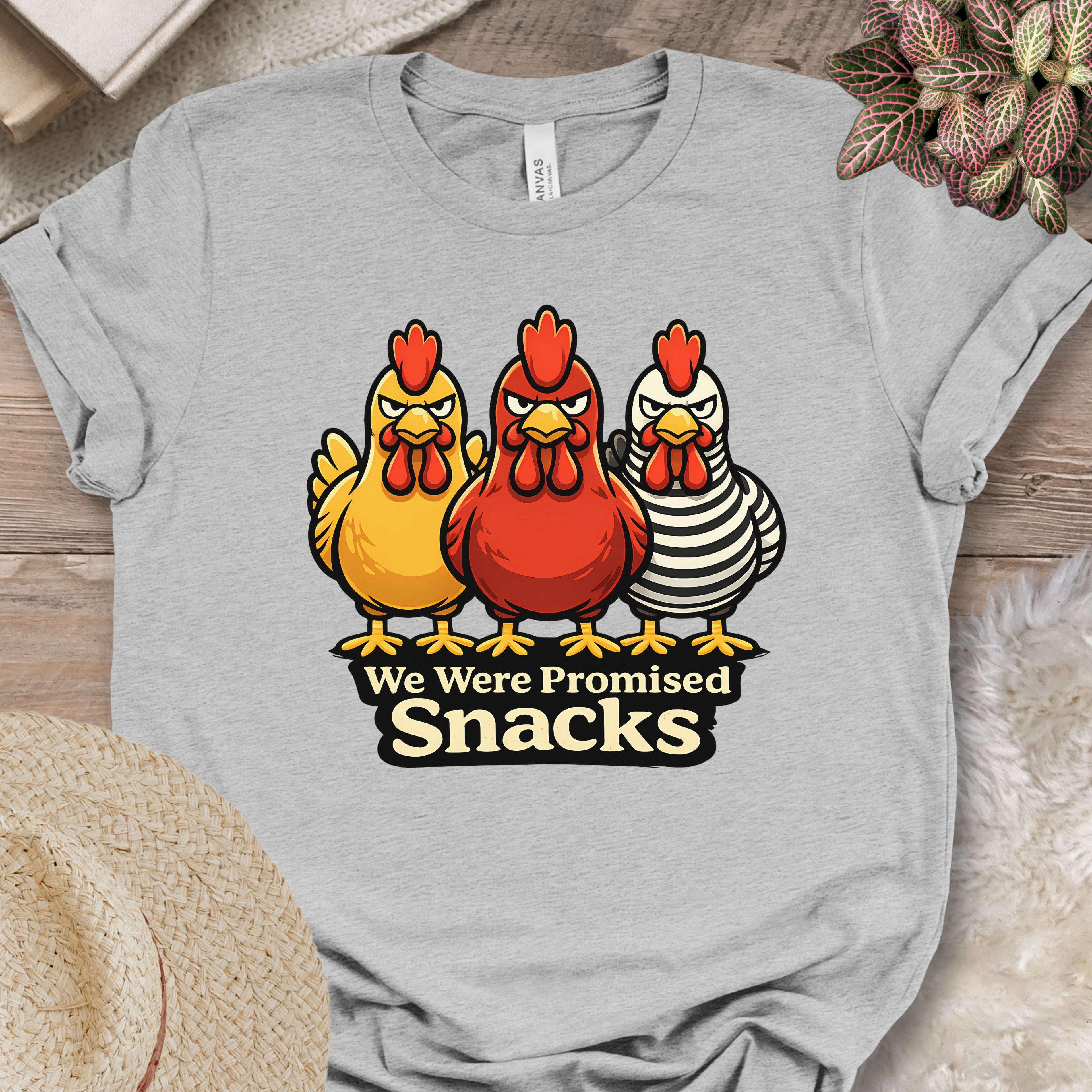 Hungry Chicken Attitude Graphic T-Shirt