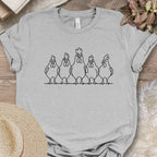 Minimalist Chicken Line Art Tee