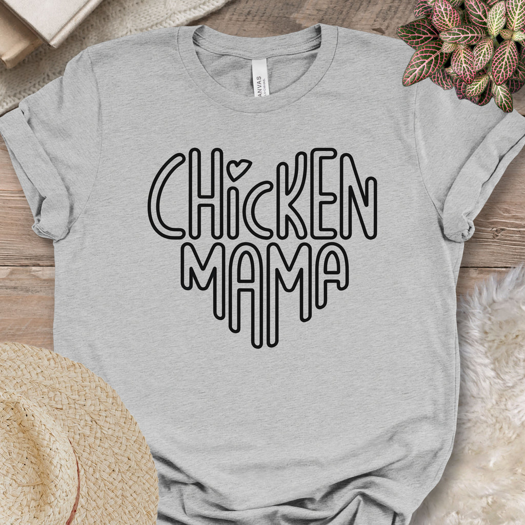 Retro Block Letter Chicken Mama Shirt