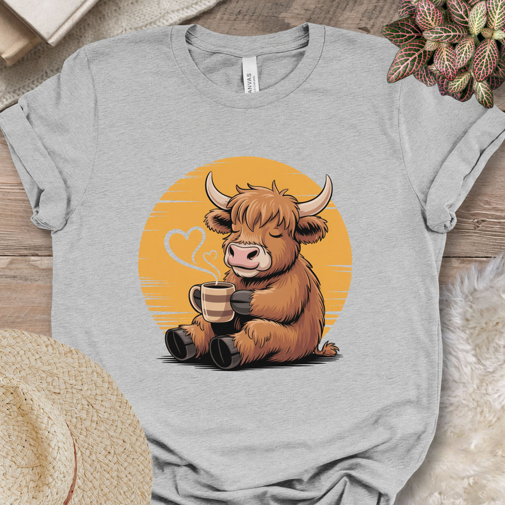 Highland Cow Coffee Tee