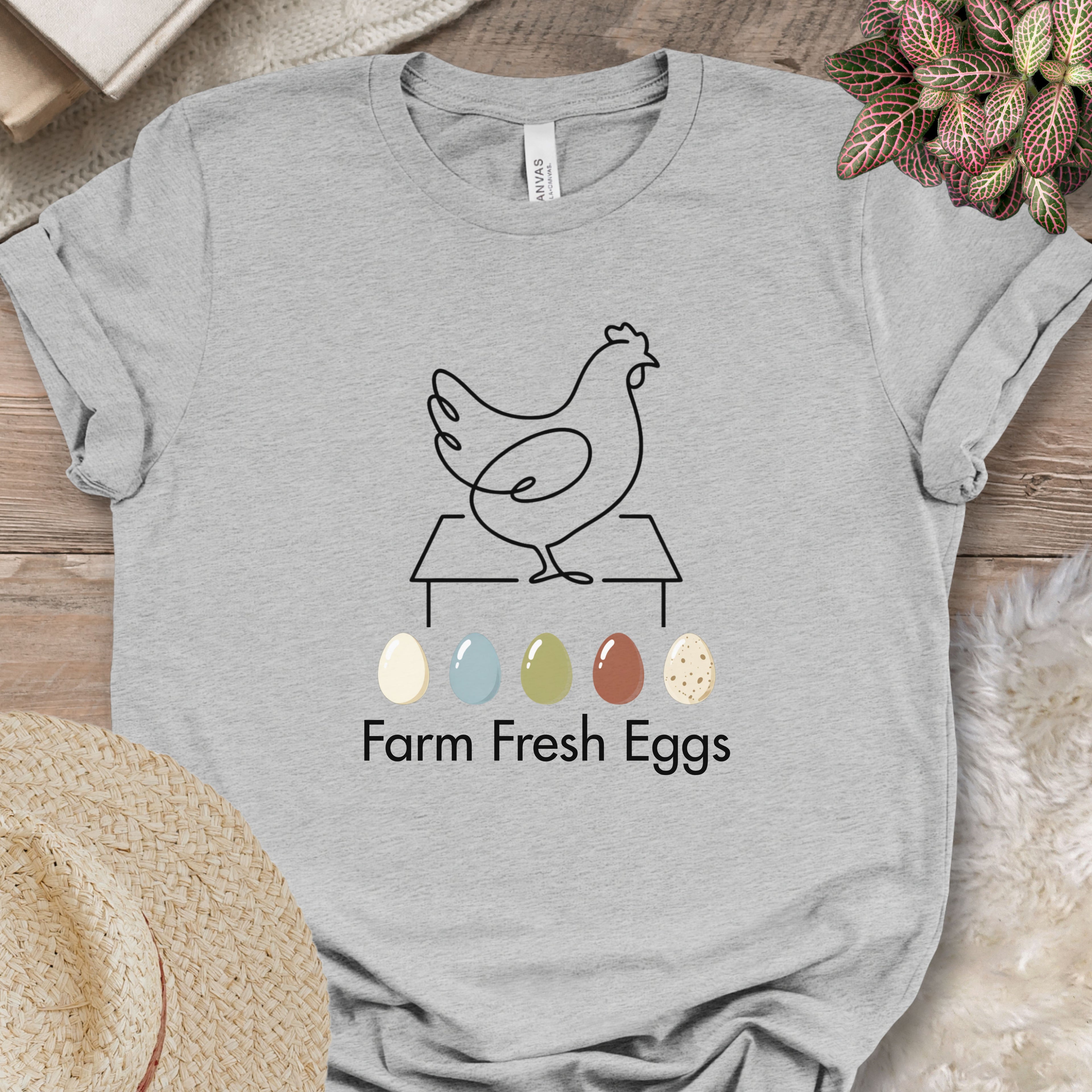 Farm Fresh Eggs Chicken Tee
