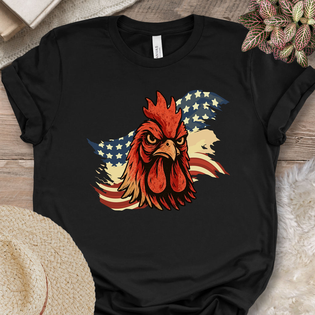 Patriotic Rooster Tee