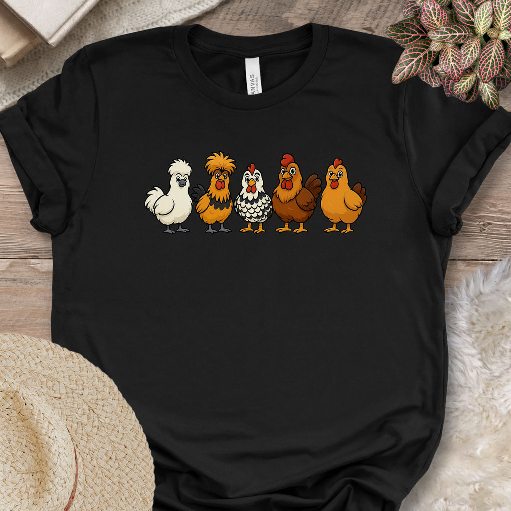 Cartoon Chicken Breeds Tee