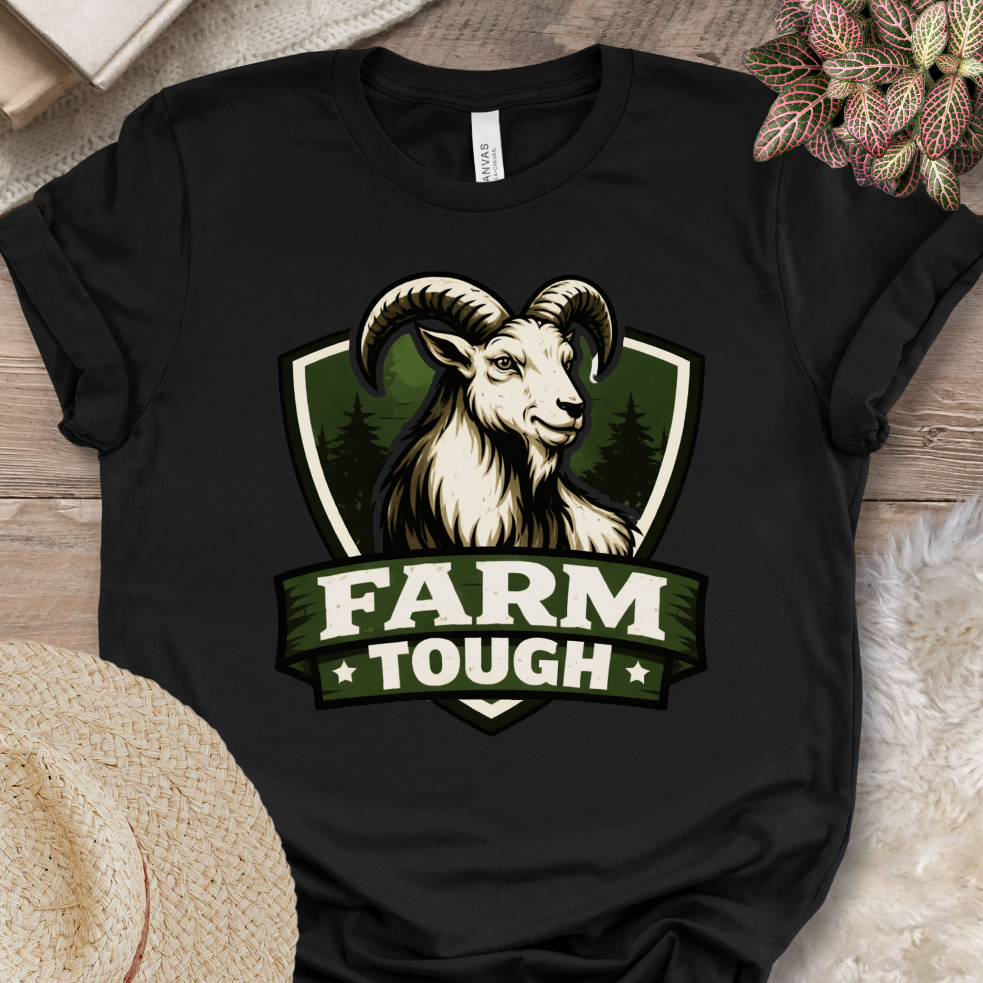 Farm Tough Goat Graphic T-Shirt