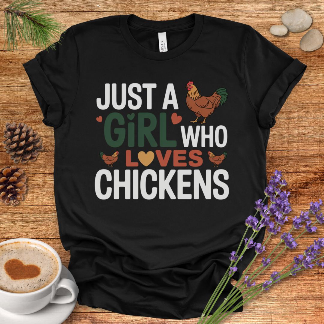 Vintage Just a Girl Chicken Tee