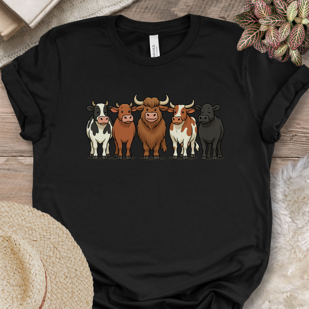Cow Crew Cartoon Farm Shirt