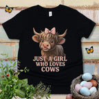Kids "Just a Girl Who Loves Cows" Tee