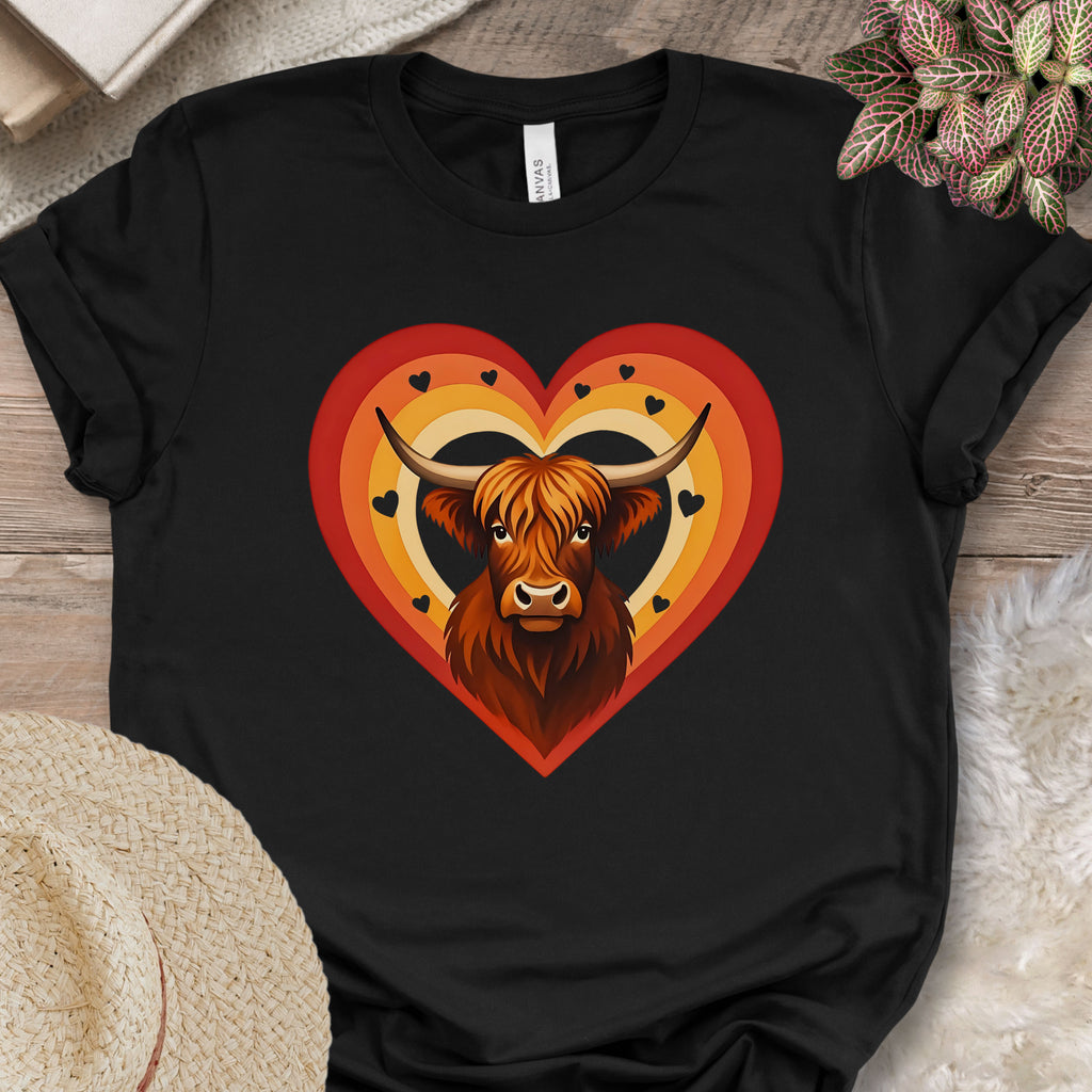 Highland Cow Heart Farm Shirt