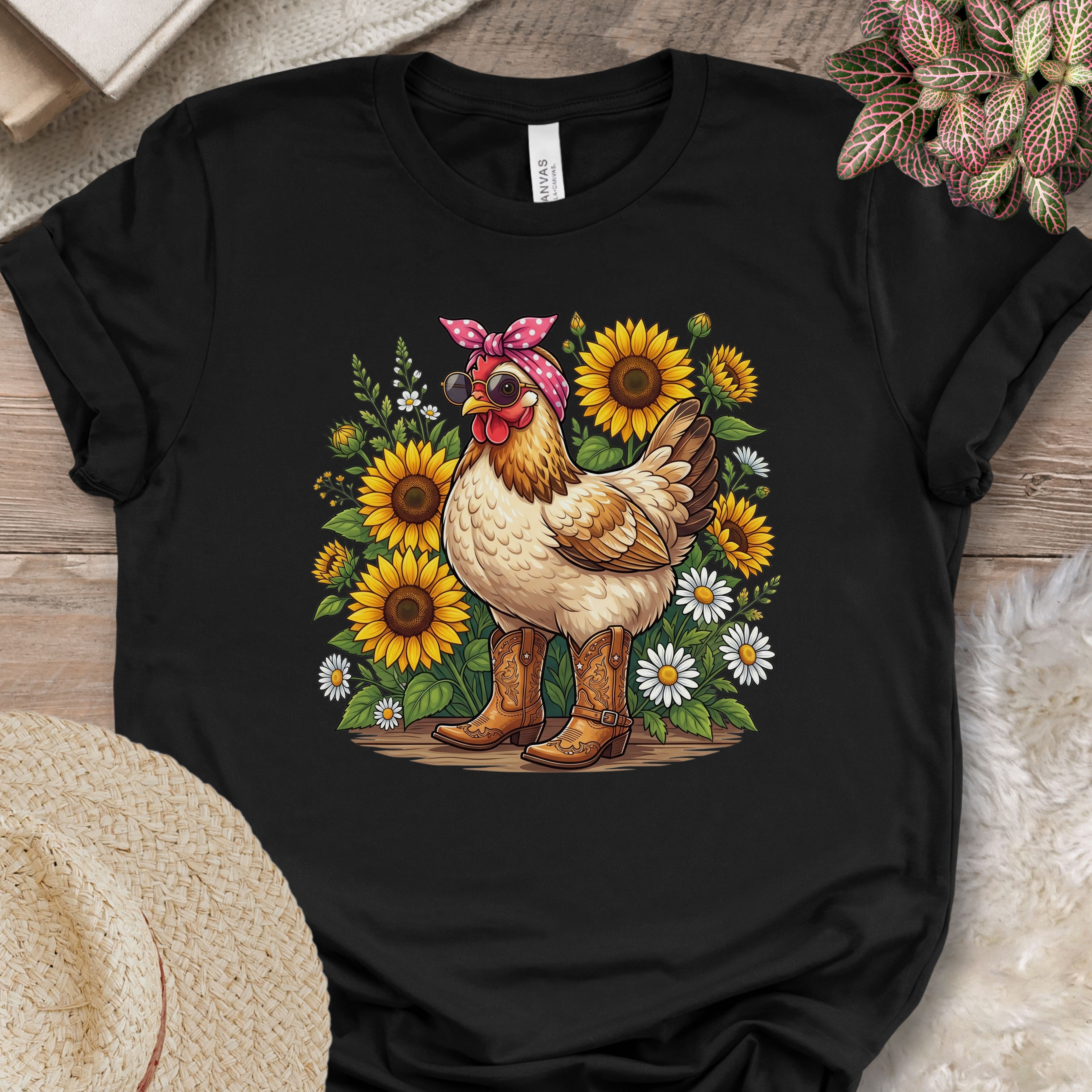 Sunflower Chicken Graphic Shirt