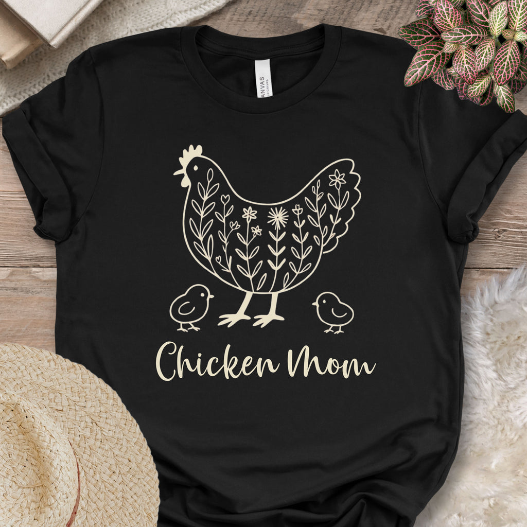 Floral Chicken Mom Tee