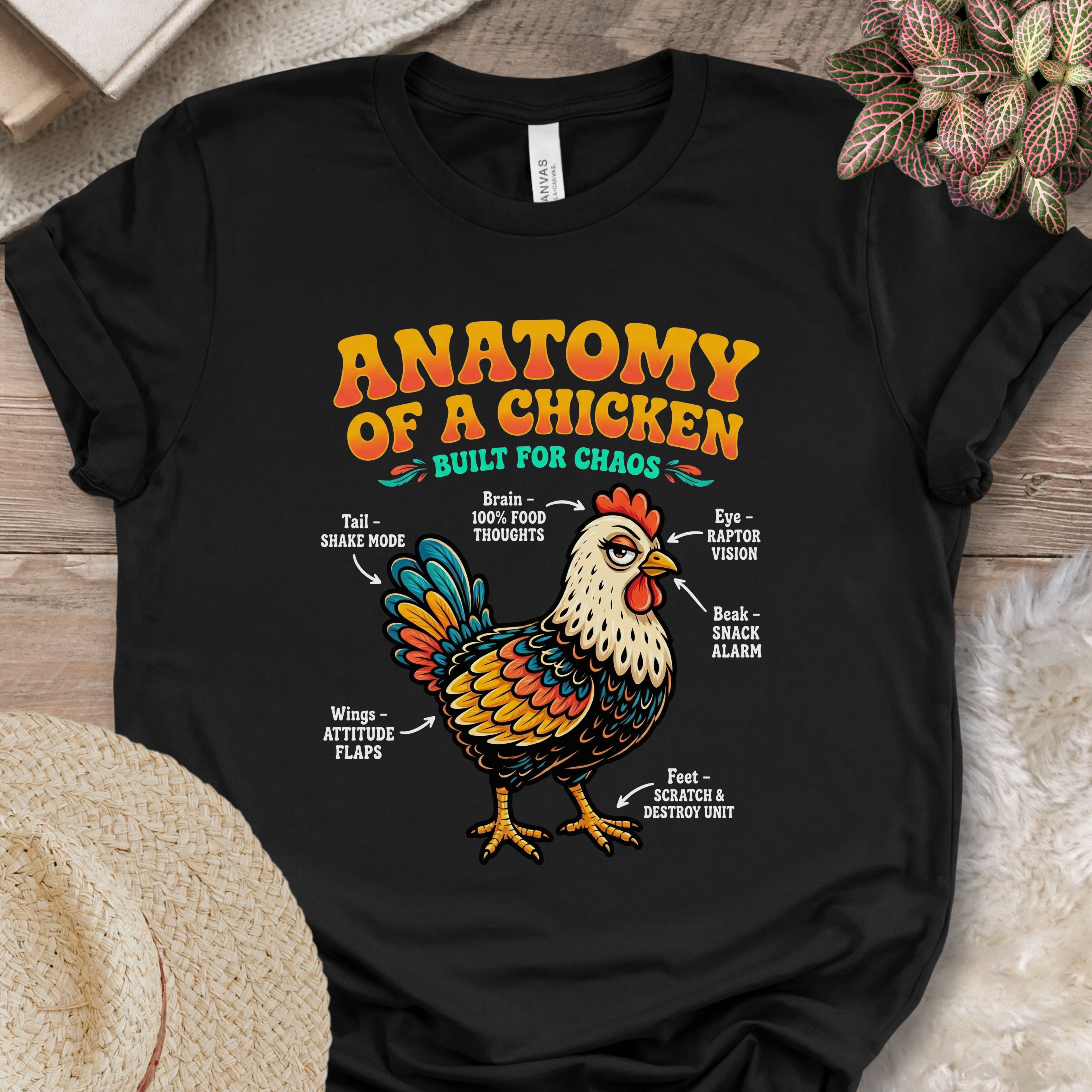 Chicken Chaos Anatomy Graphic Tee