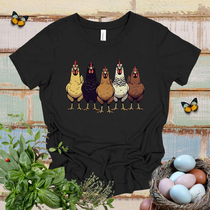Kids Multicolor Chicken Lineup Tee