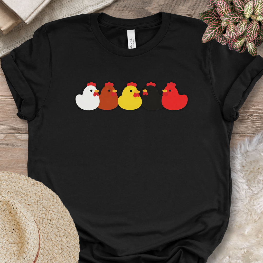 Cute Chicken Lineup Graphic Tee